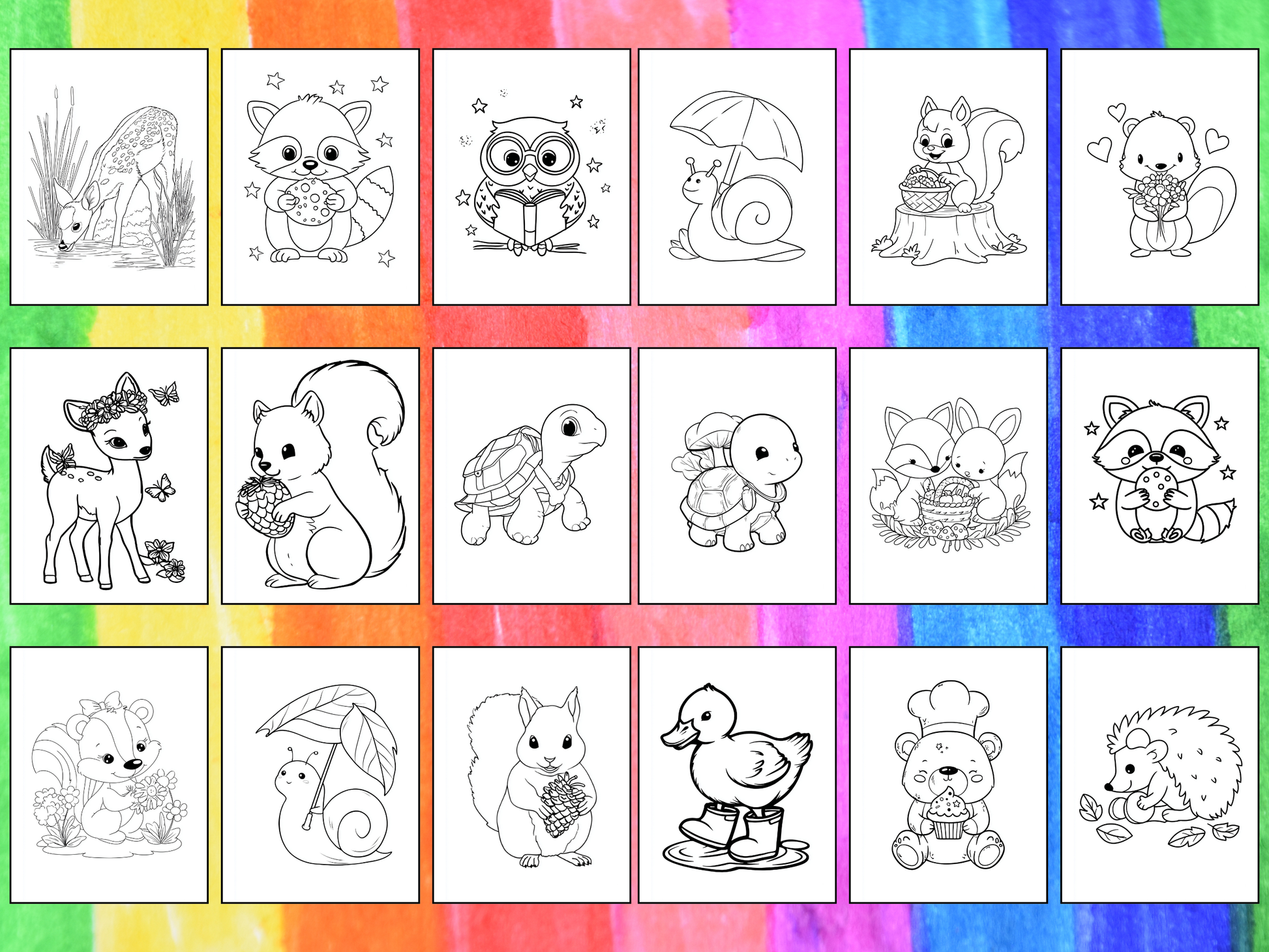 Woodland Animals coloring pages