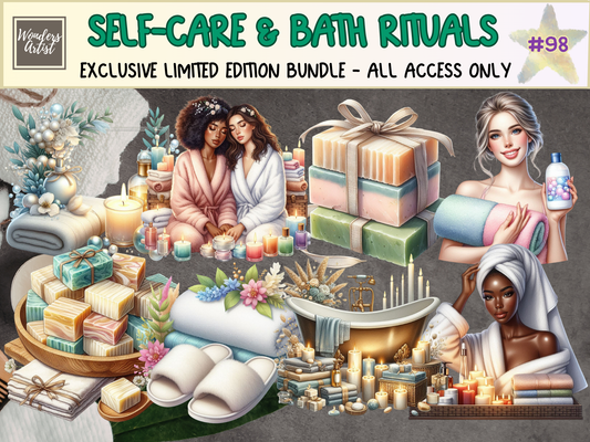 Self-Care & Bath Rituals Clipart (LIMITED EDITION)