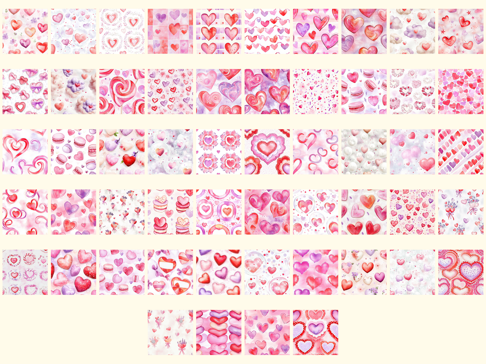 Candy Hearts Digital Paper