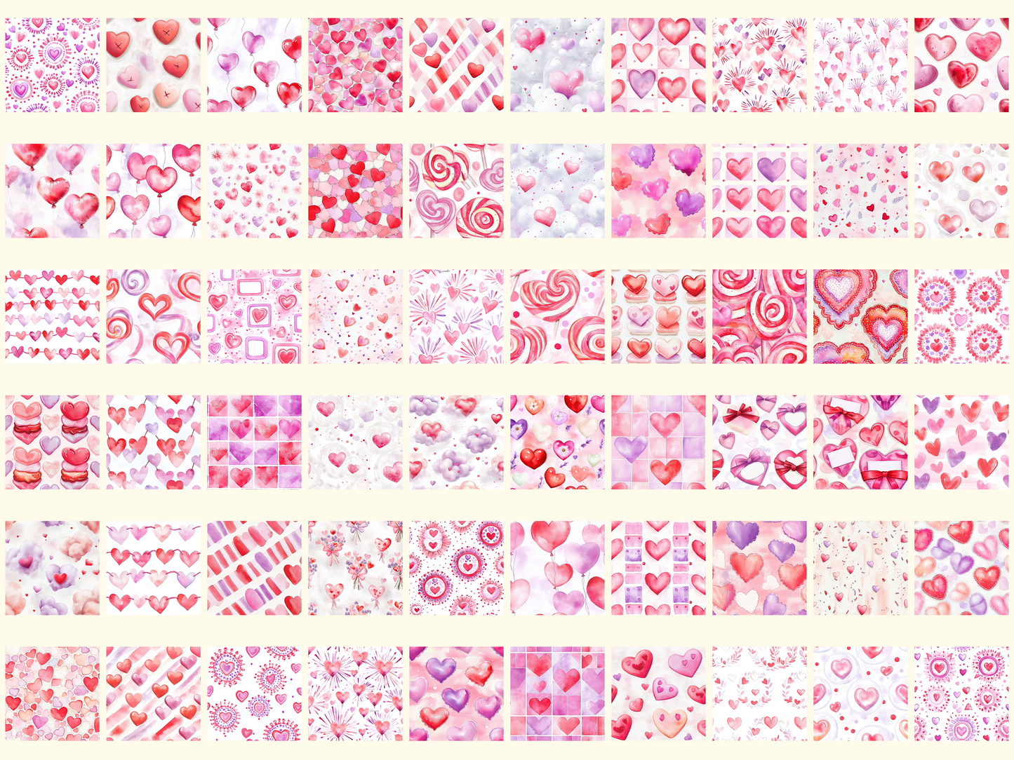 Candy Hearts Digital Paper