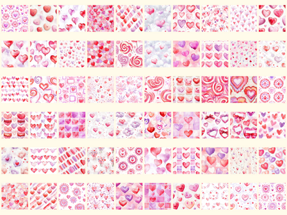 Candy Hearts Digital Paper