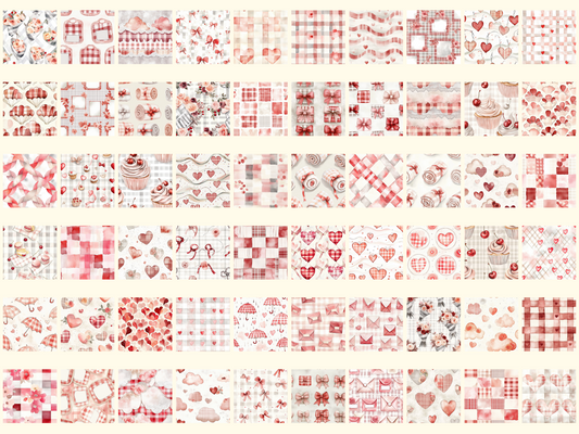 Love Gingham Digital Paper