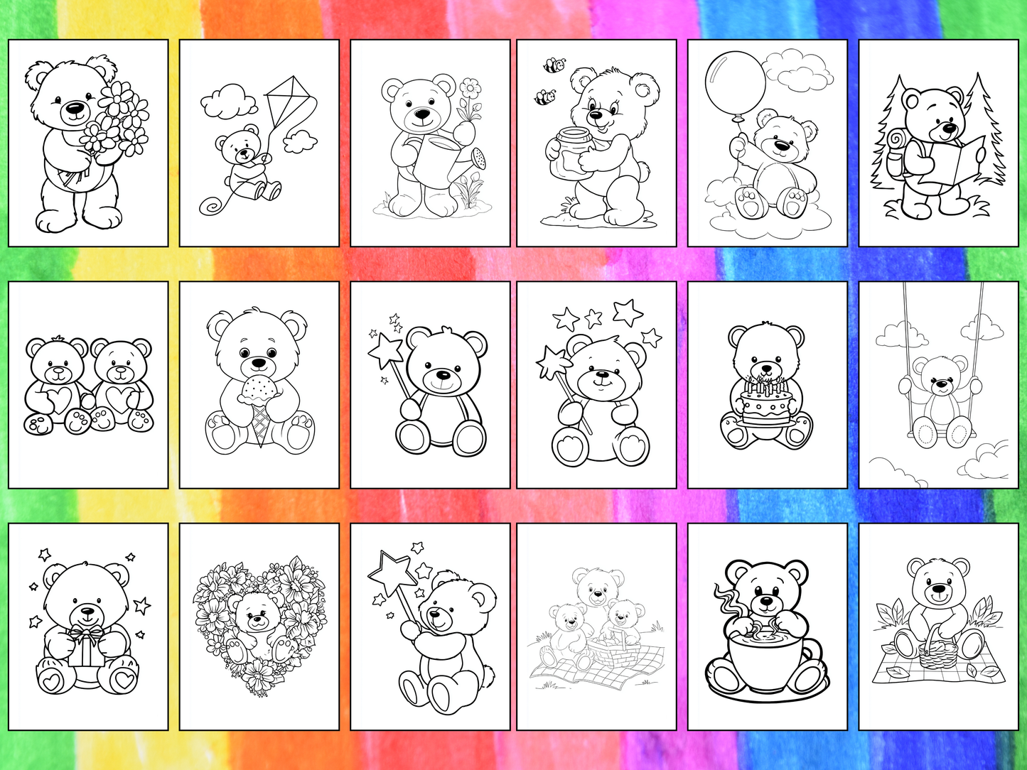 Teddy Bears coloring pages