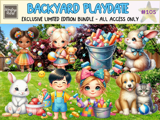 Backyard Playdate Clipart (LIMITED EDITION BUNDLE)