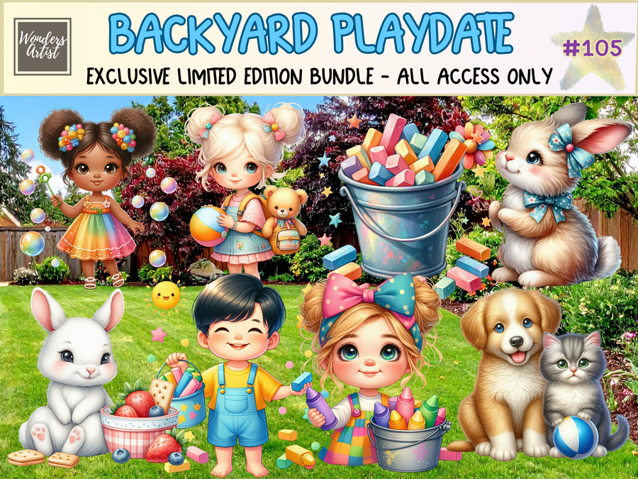 Backyard Playdate Clipart (LIMITED EDITION BUNDLE)