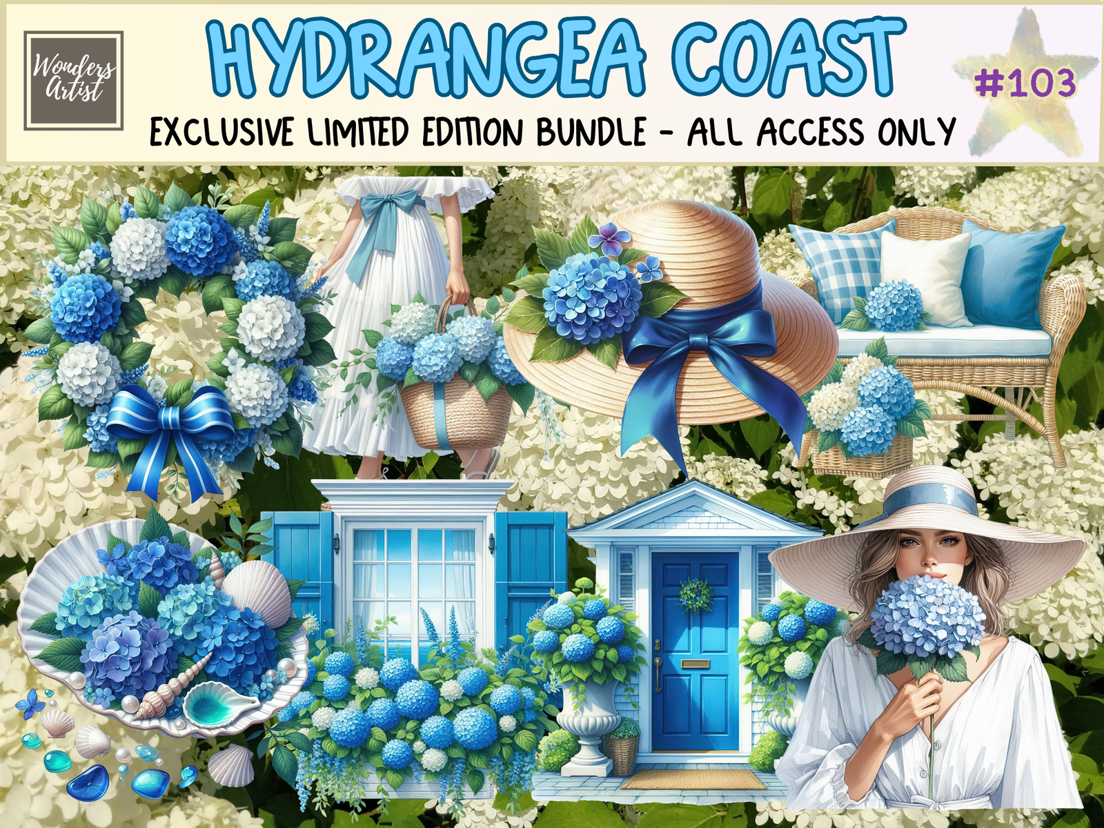 Hydrangea Coast Clipart (LIMITED EDITION) image 1