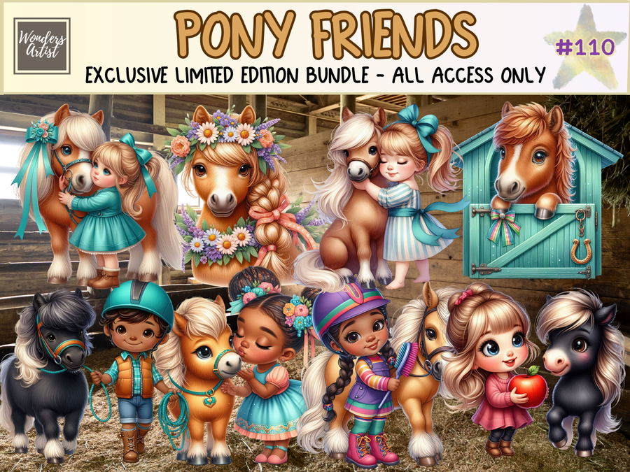 Pony Friends Clipart (LIMITED EDITION BUNDLE)