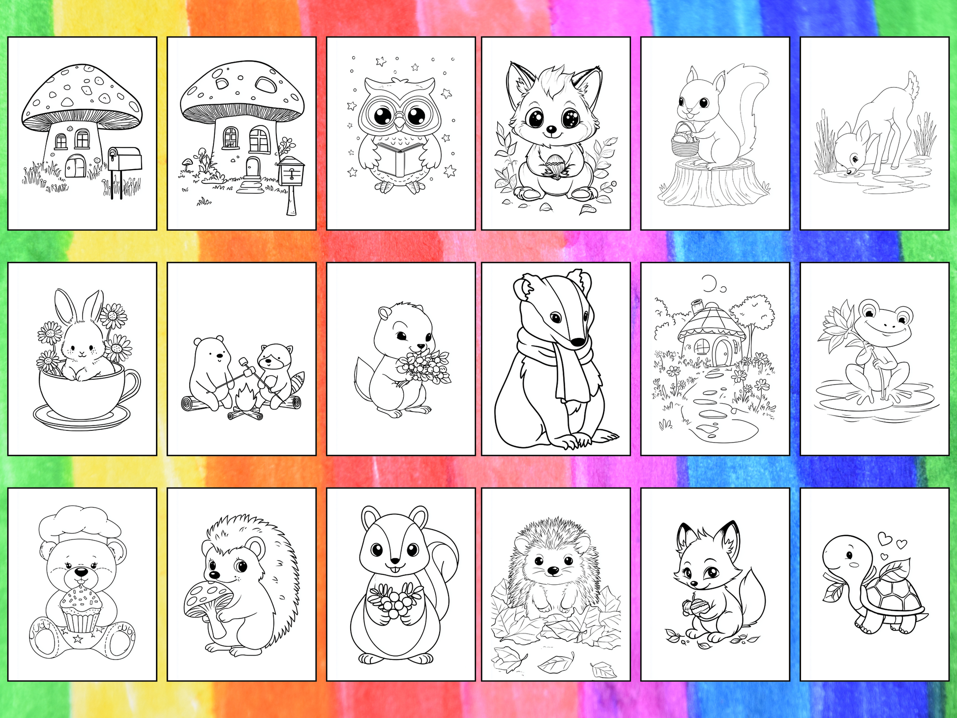 Woodland Animals coloring pages