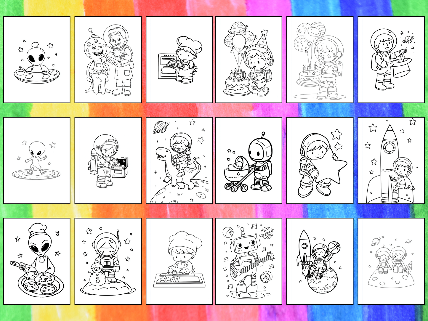 Astronaut Adventure coloring pages