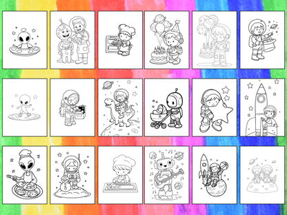 Astronaut Adventure coloring pages