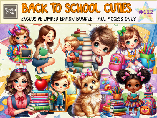 Back To School Cuties Clipart (LIMITED EDITION BUNDLE)