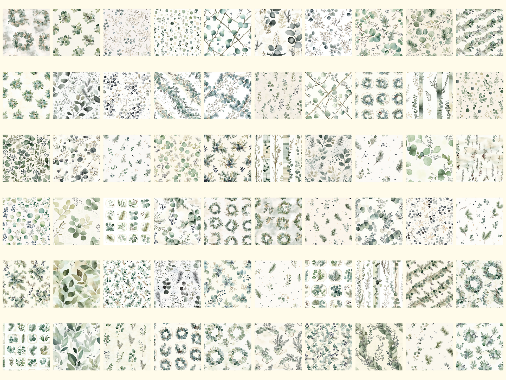 Winter Botanics Digital Paper