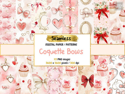 Coquette Bows Digital Paper