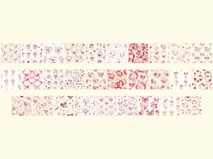 Ribbon Hearts Digital Paper