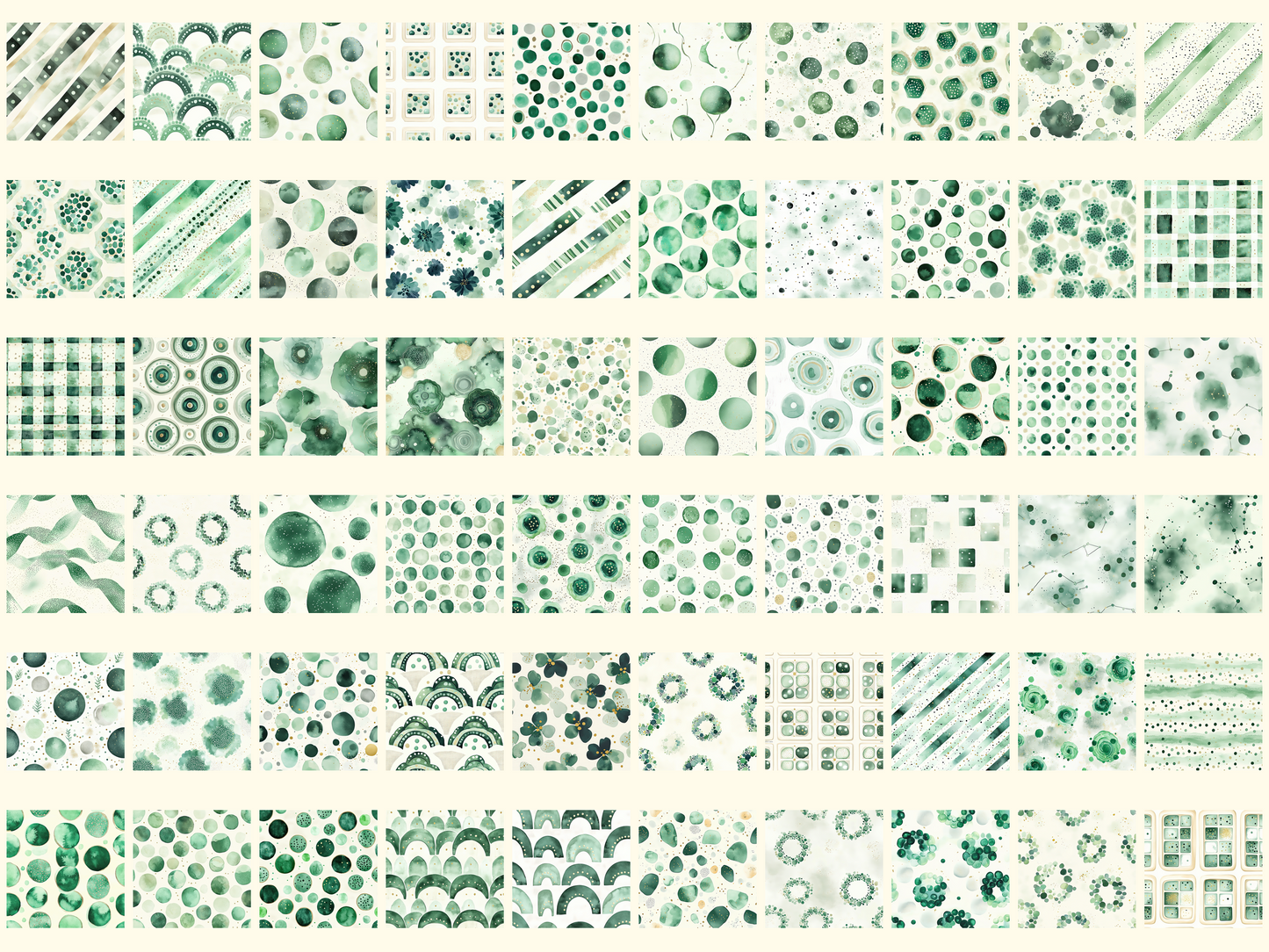 Emerald Dots Digital Paper