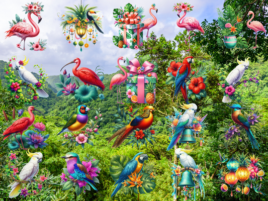 Tropical Bird Garden Clipart (LIMITED EDITION BUNDLE)