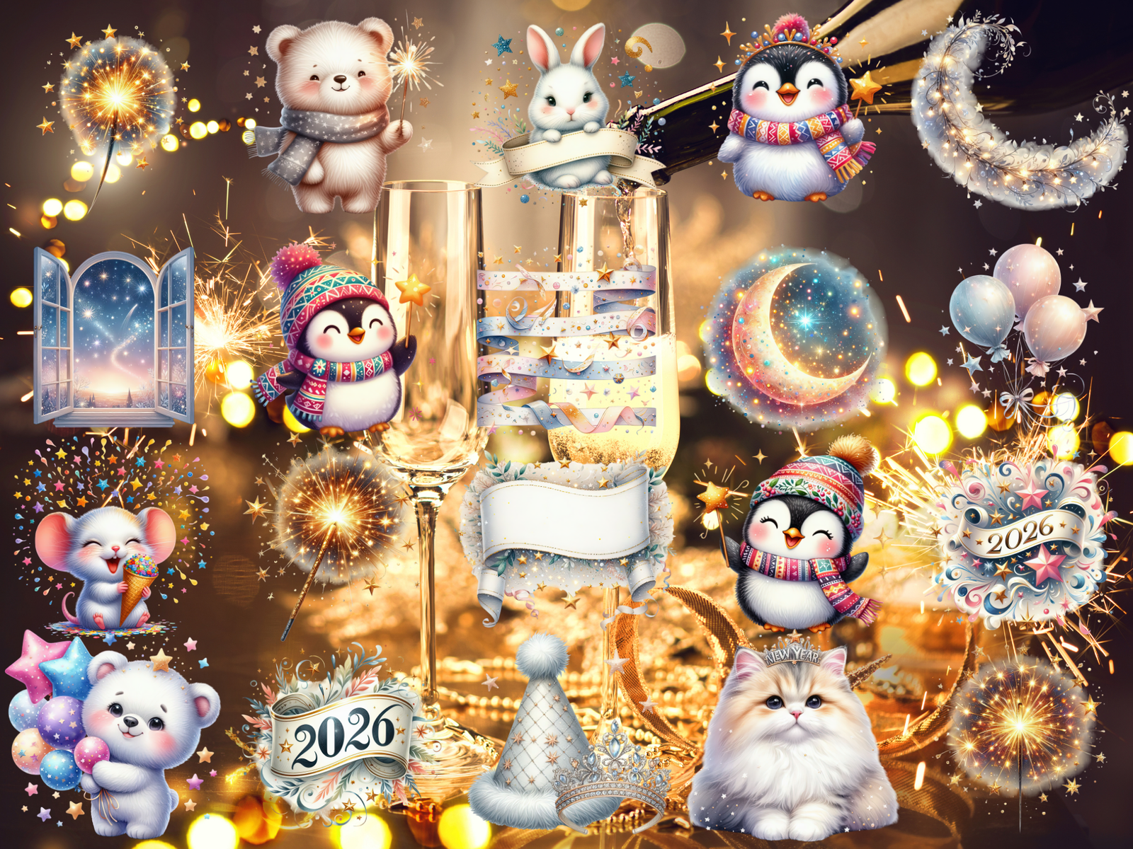New Year Magic Clipart (LIMITED EDITION) image 4