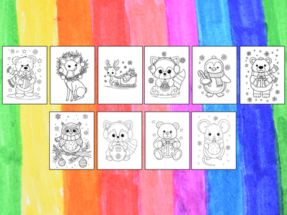 Christmas Animals coloring pages