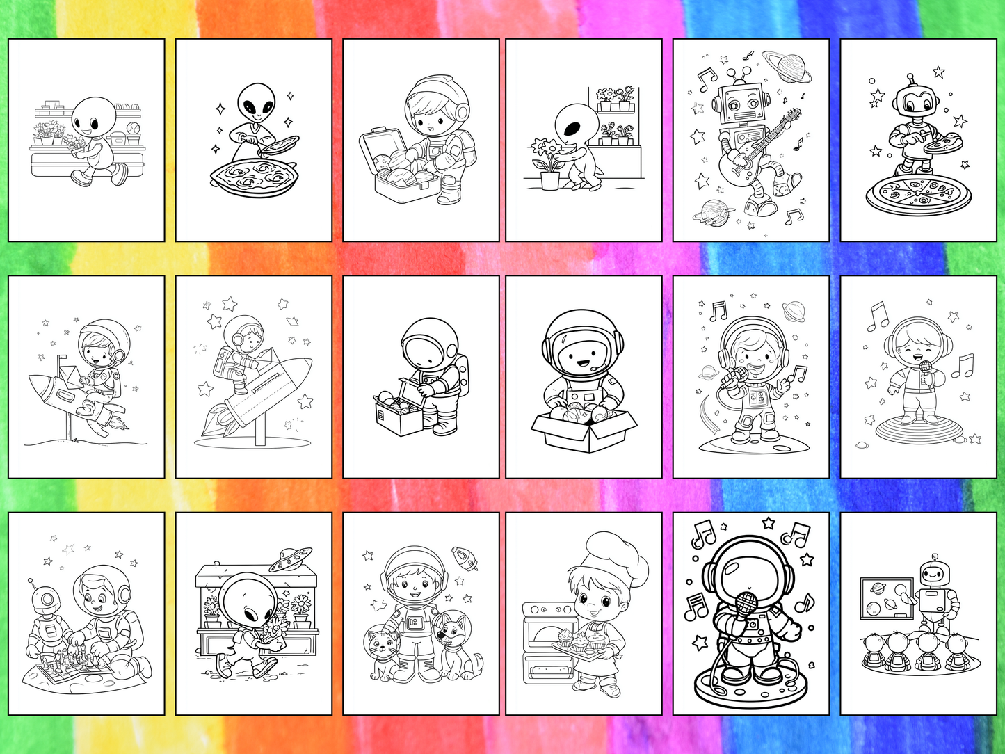 Astronaut Adventure coloring pages
