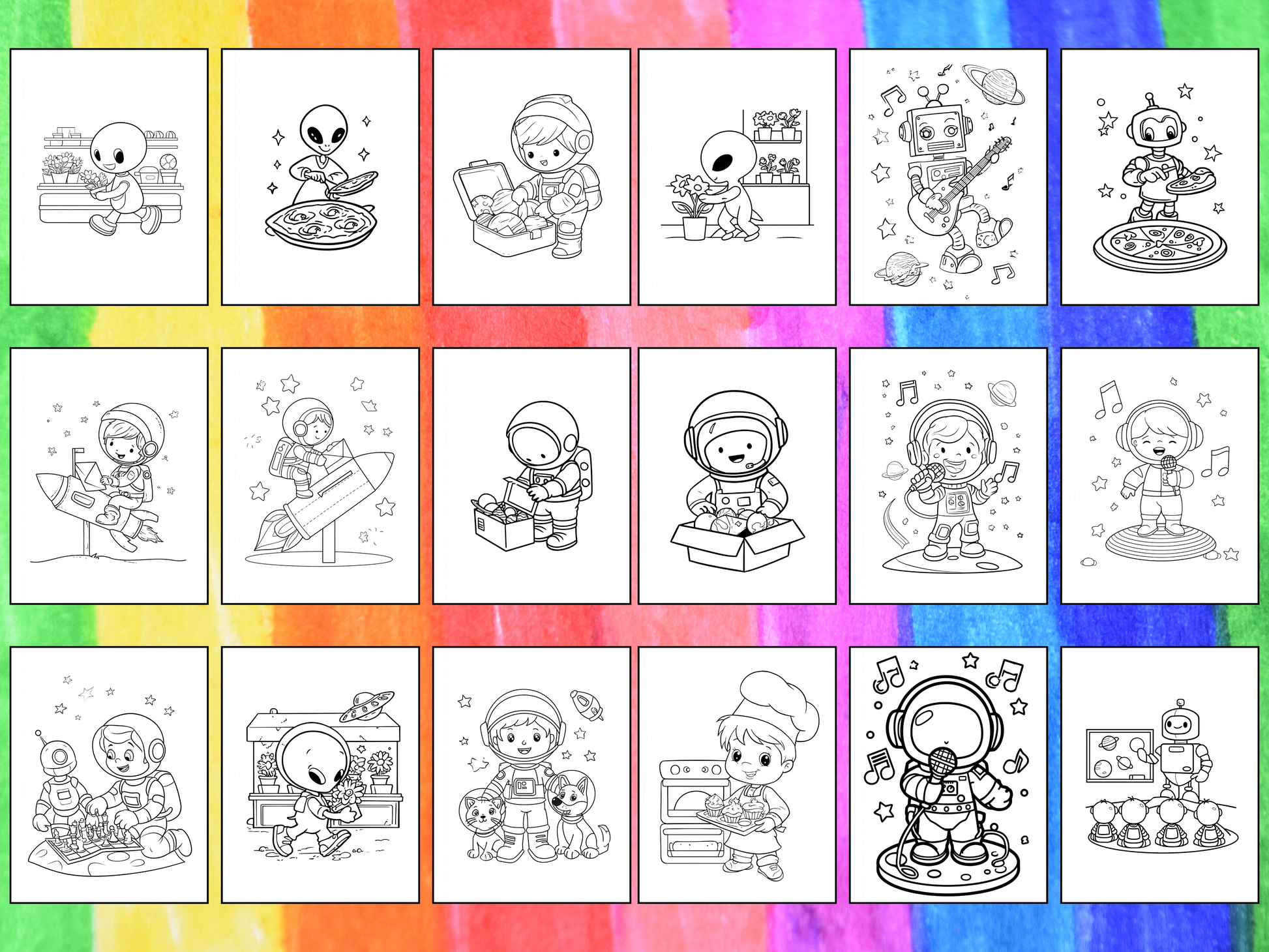 Astronaut Adventure coloring pages