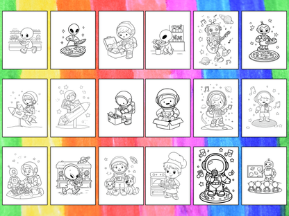 Astronaut Adventure coloring pages