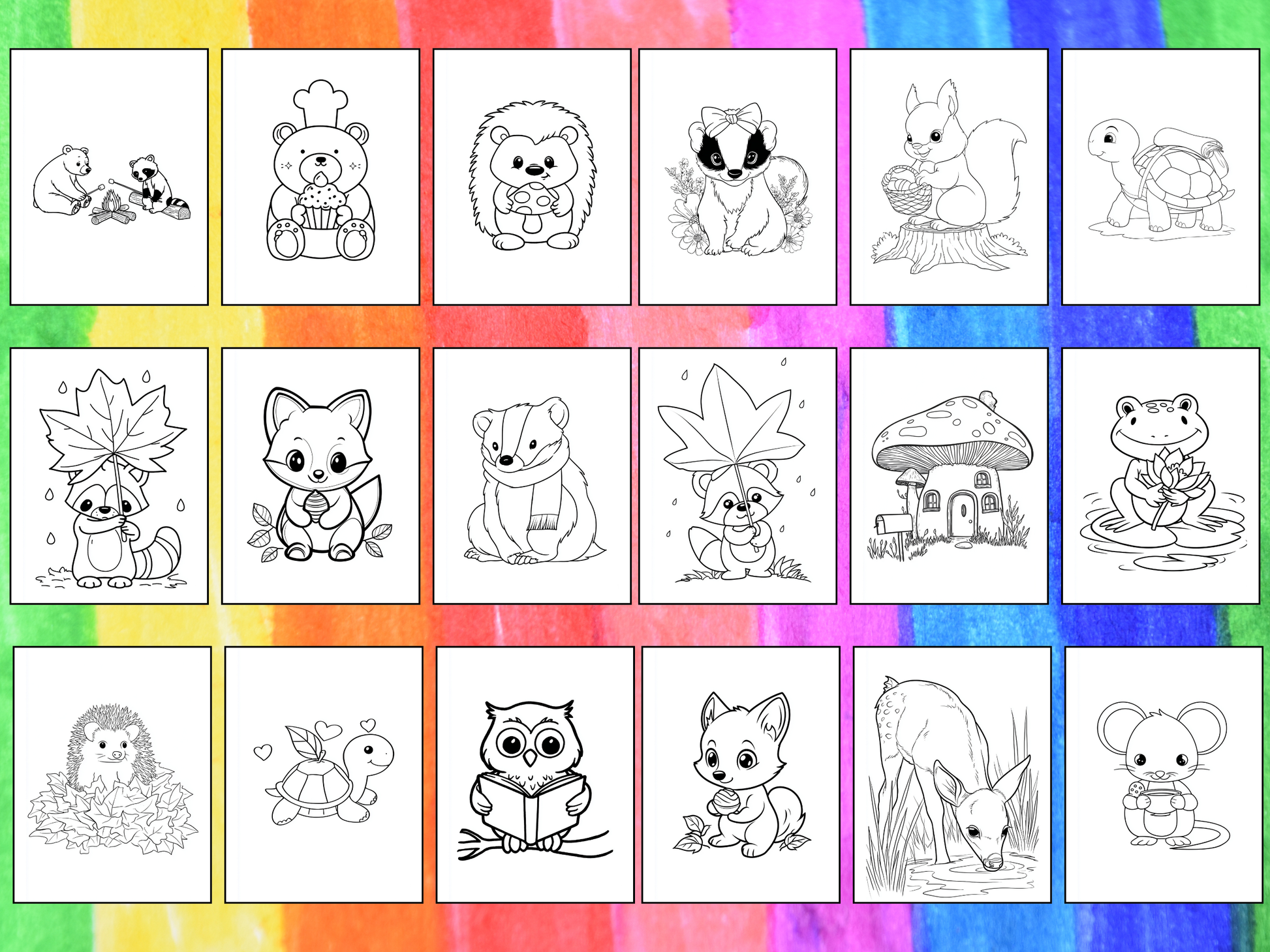 Woodland Animals coloring pages