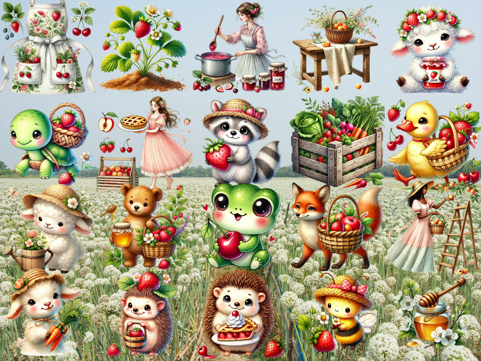 Sweet Spring Harvest Clipart (LIMITED EDITION) image 3