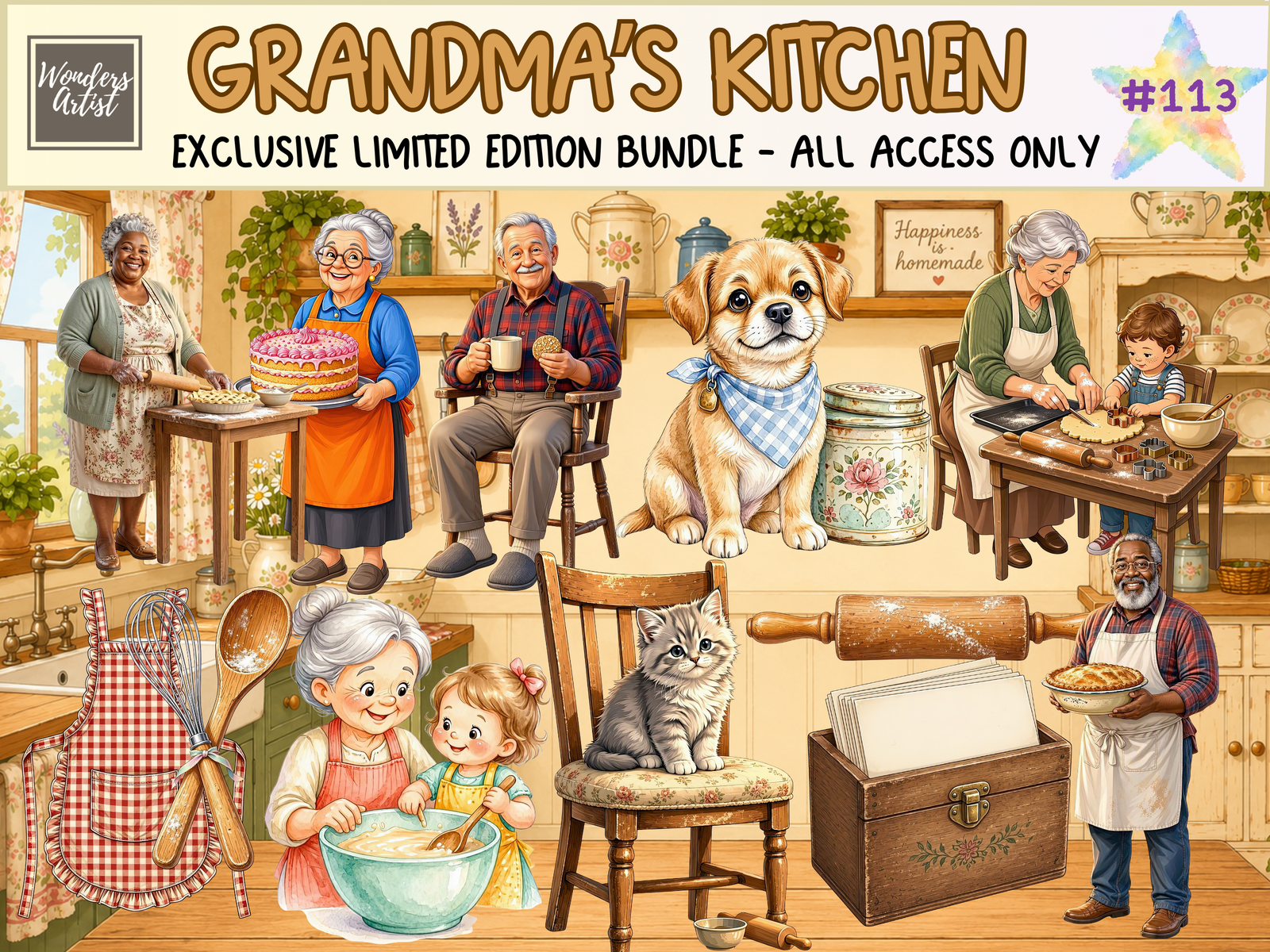 Grandma's Kitchen Clipart (LIMITED EDITION BUNDLE) image 1
