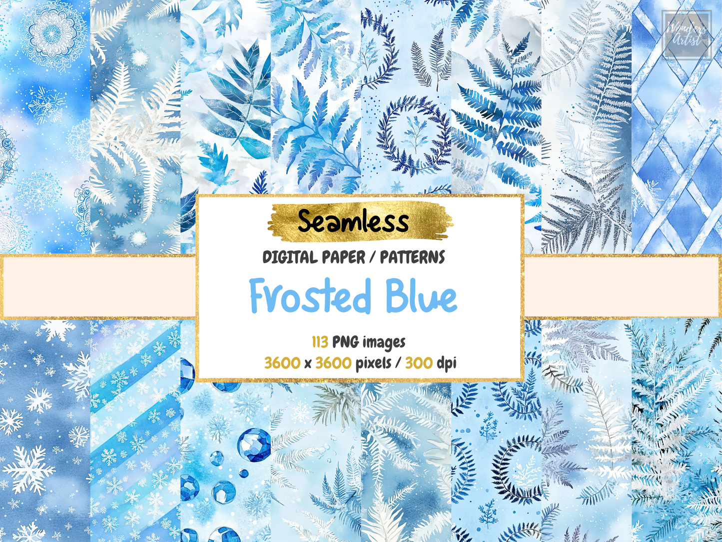 Frosted Blue Digital Paper