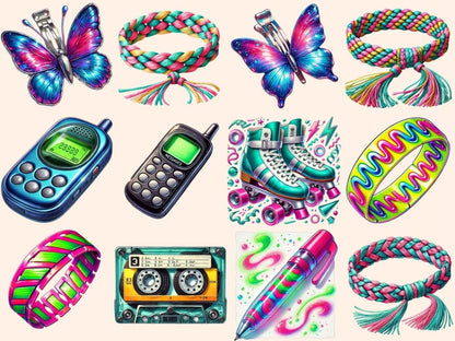 90's Items Clipart 90s Accessories png - Wonders Artist