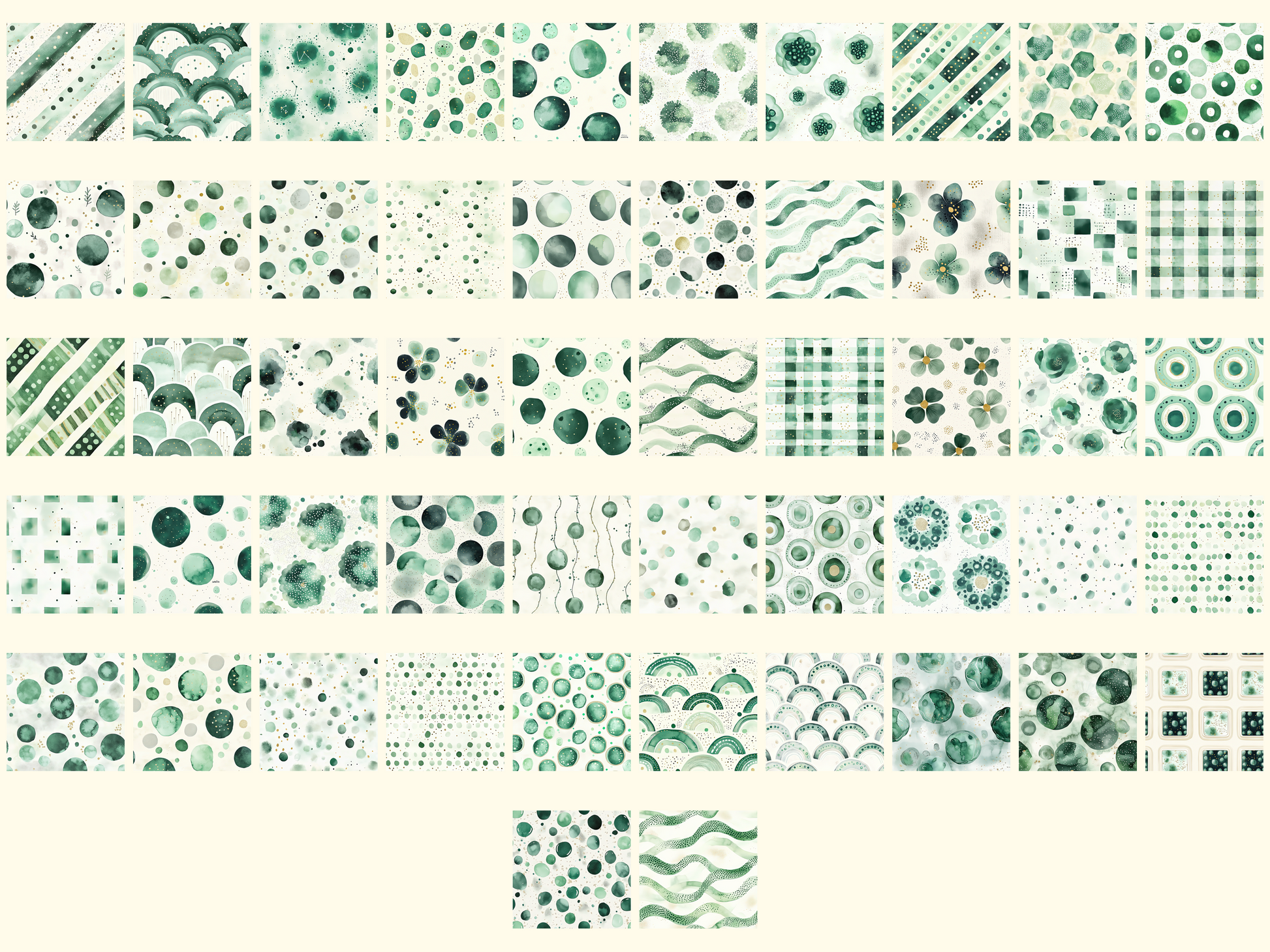 Emerald Dots Digital Paper