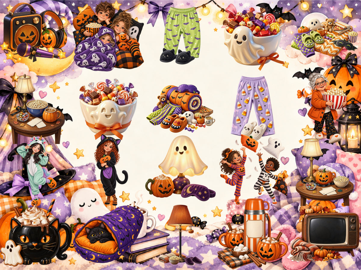 Halloween Pyjama Party Clipart (LIMITED EDITION BUNDLE) image 2