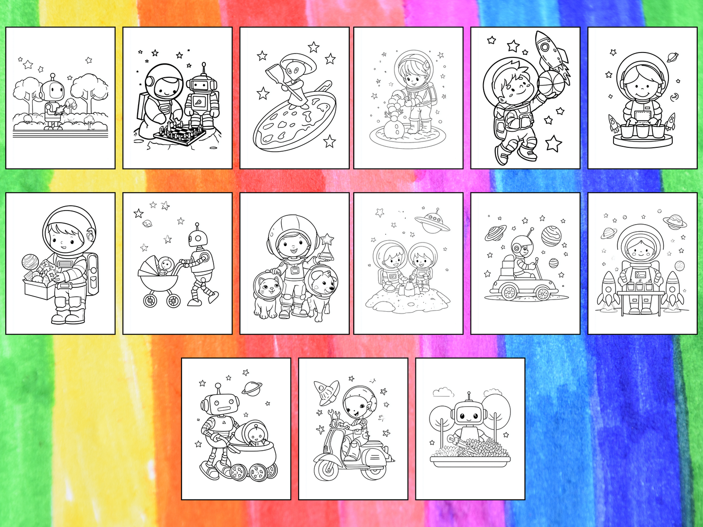 Astronaut Adventure coloring pages