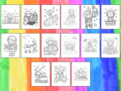 Astronaut Adventure coloring pages