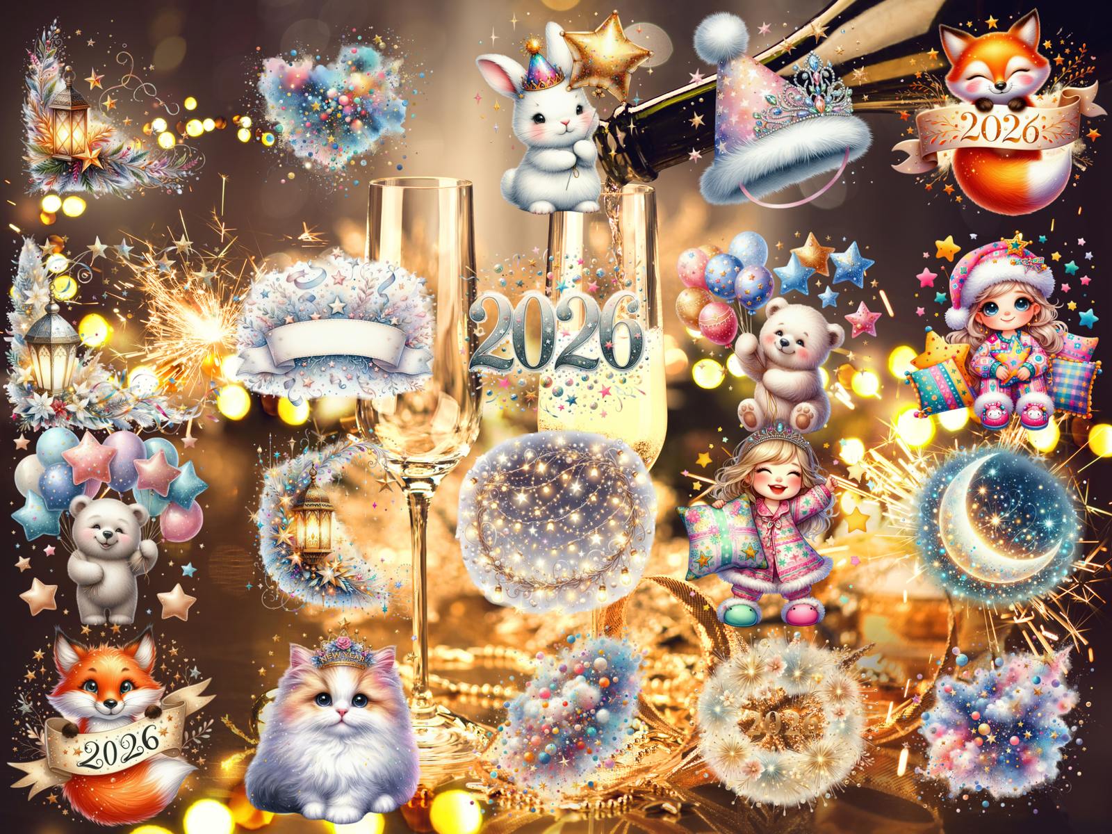 New Year Magic Clipart (LIMITED EDITION) image 3