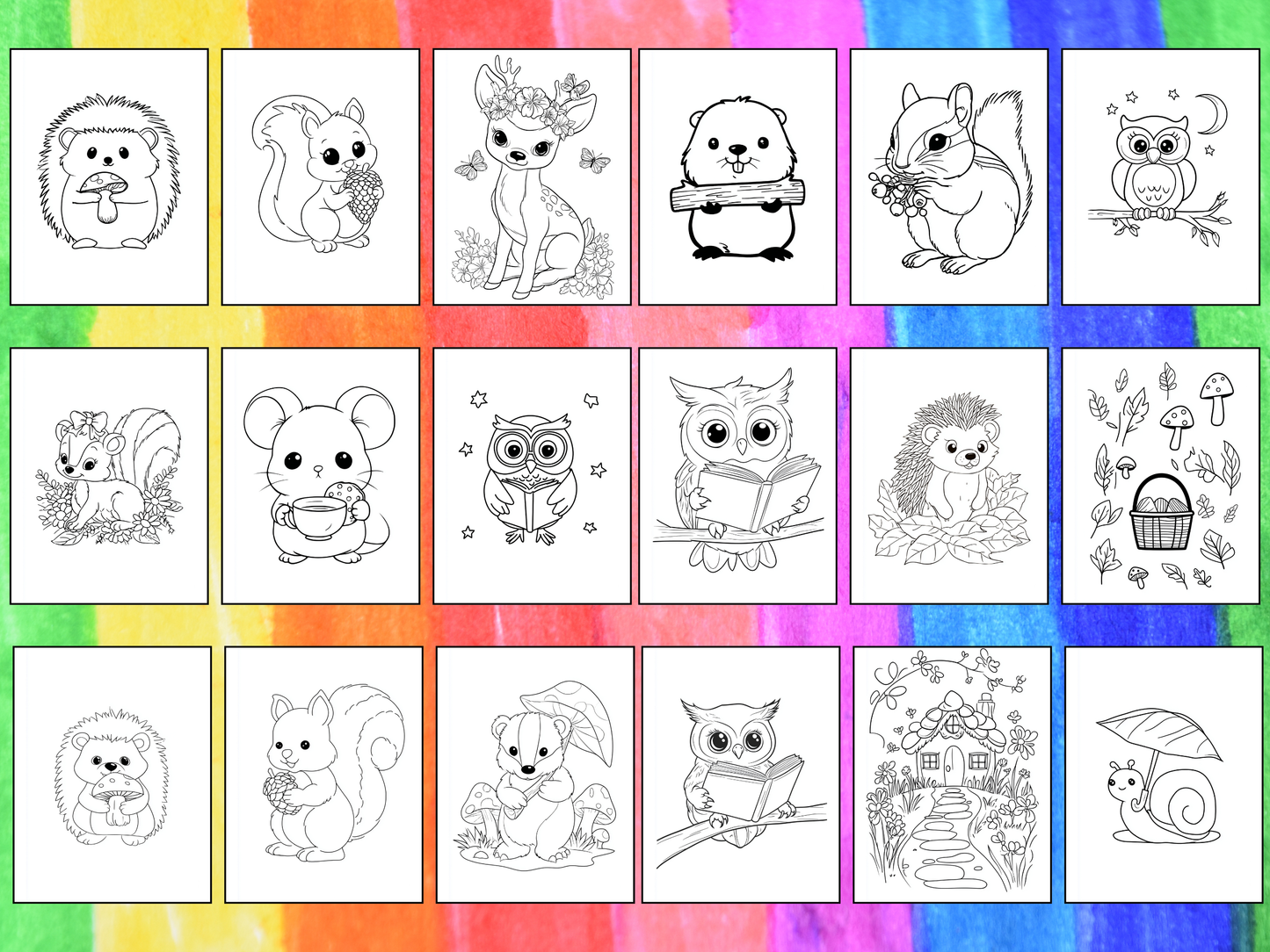 Woodland Animals coloring pages
