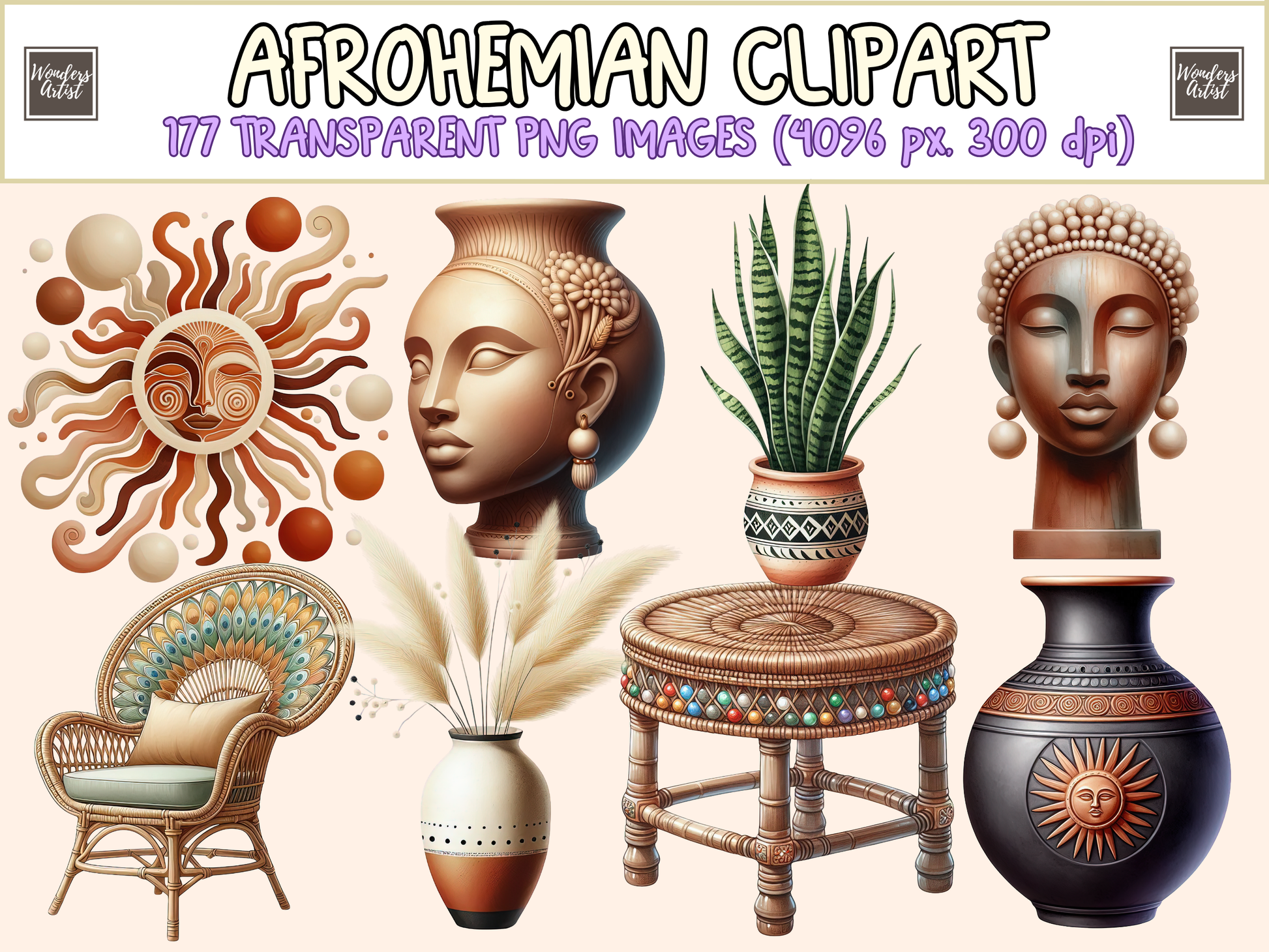 Afrohemian Clipart