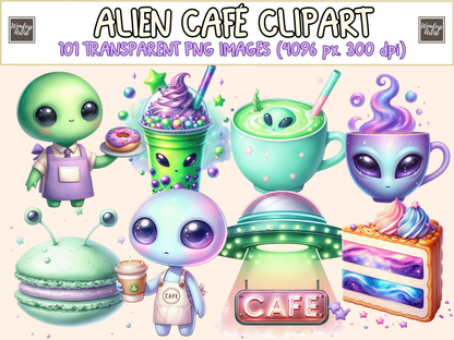 Alien Café Clipart