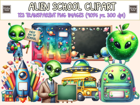 Alien School Clipart