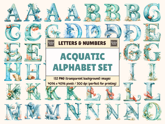 Aquatic Alphabet & Numbers
