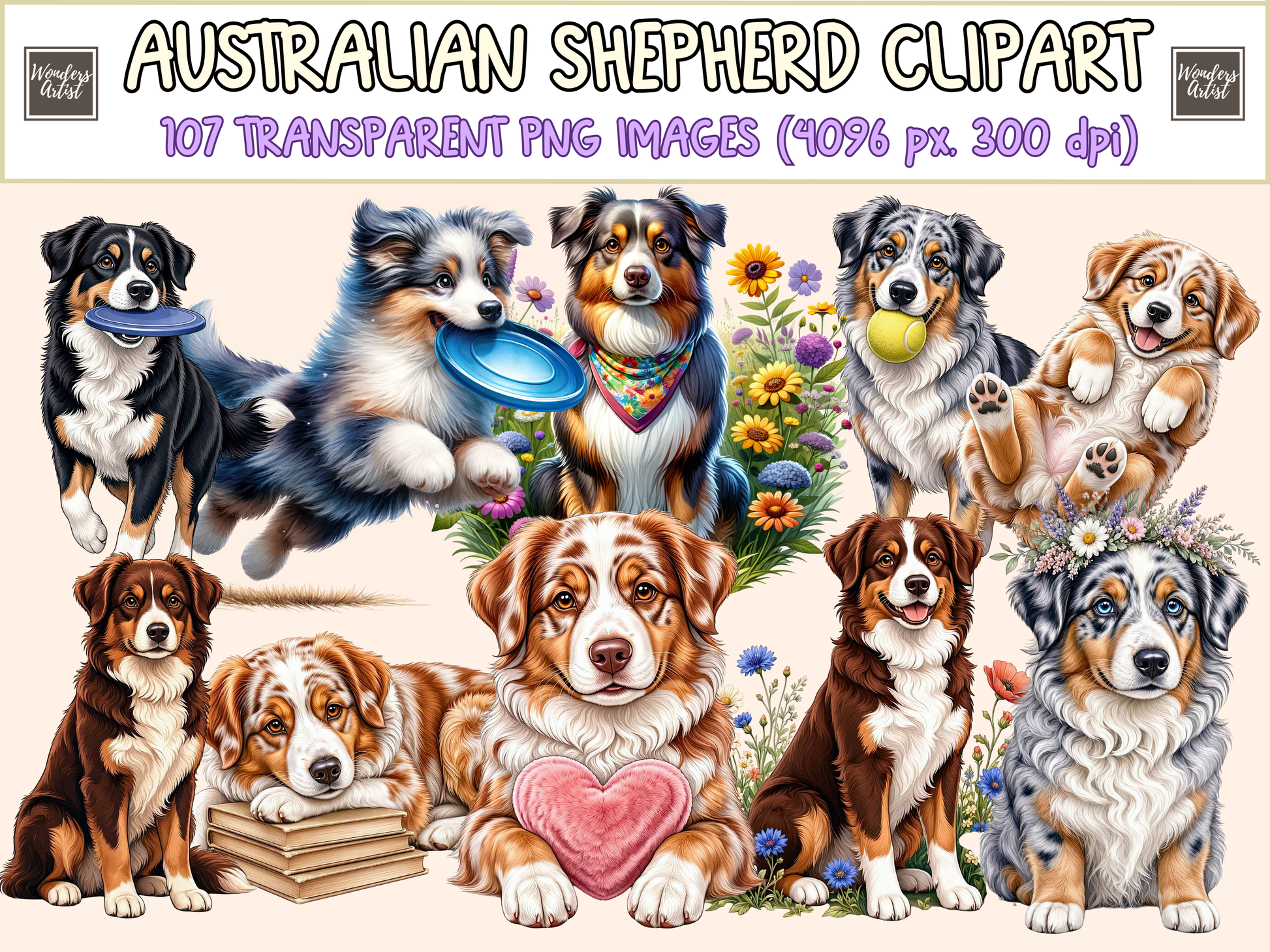 Australian Shepherd Clipart