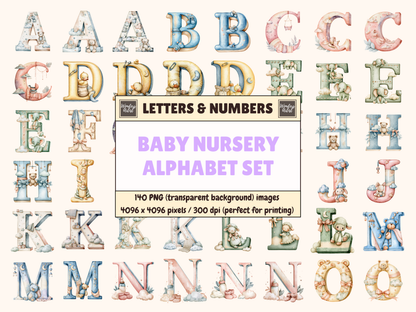 Baby Nursery Alphabet & Numbers