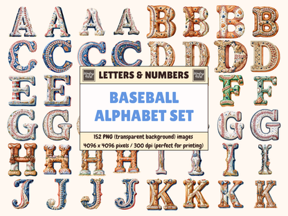 Baseball Alphabet & Numbers