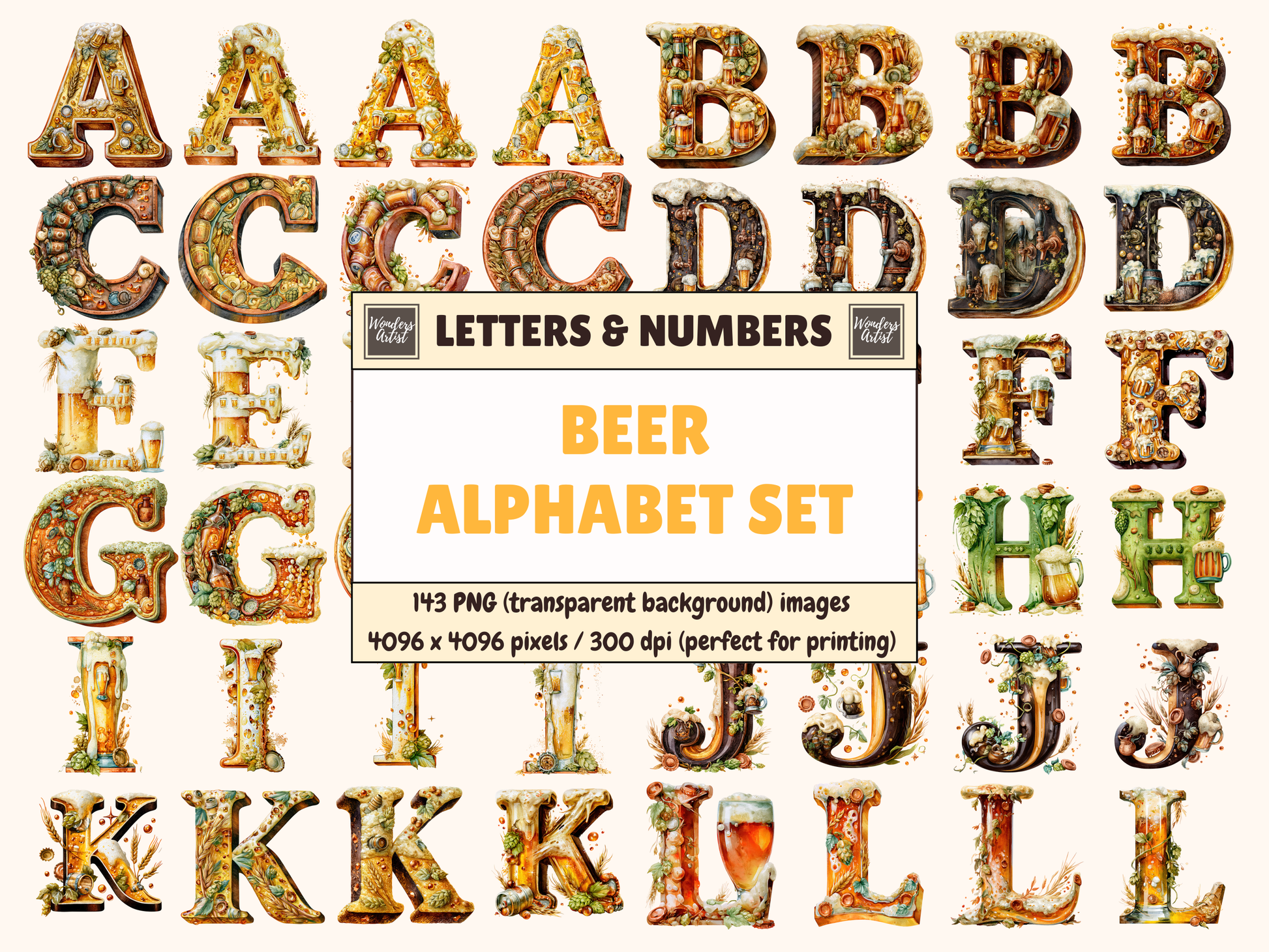 Beer Alphabet & Numbers