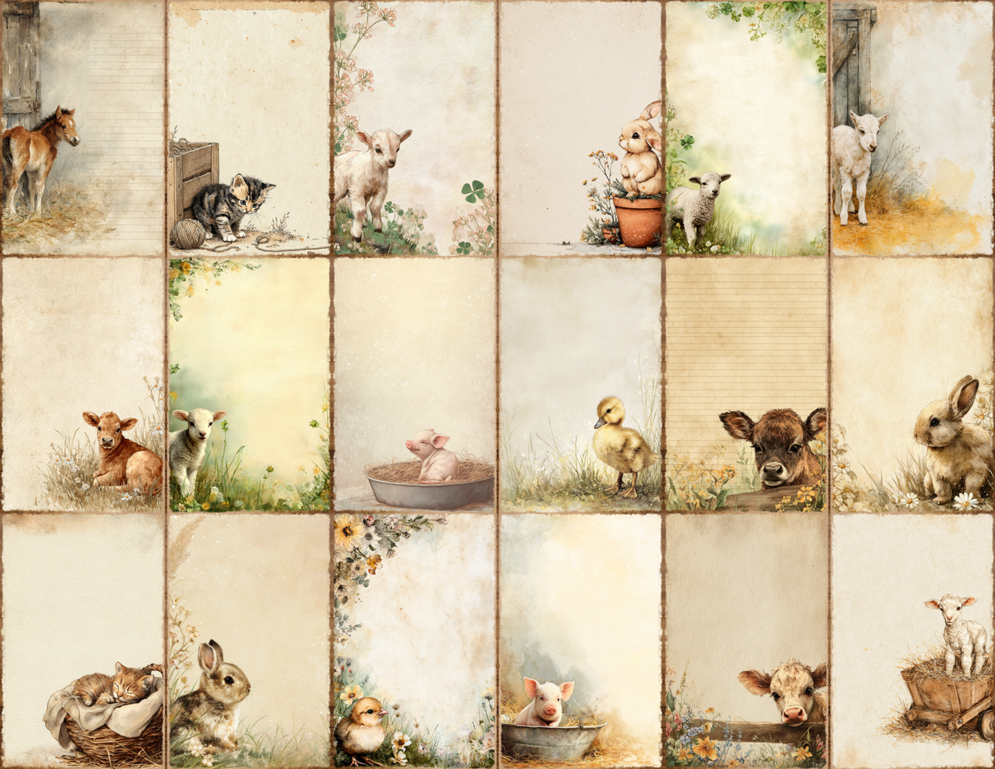 Baby Farm Journal Pages