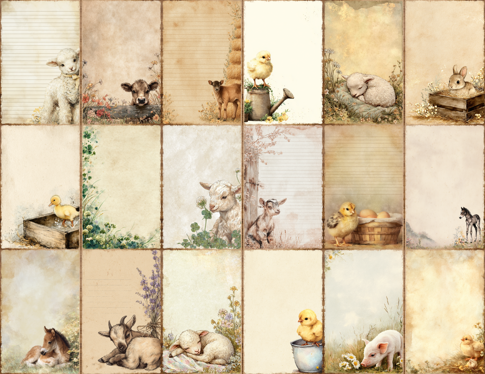 Baby Farm Journal Pages