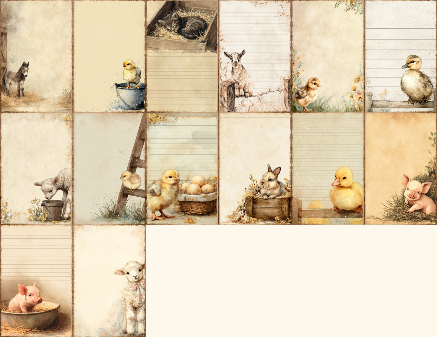 Baby Farm Journal Pages