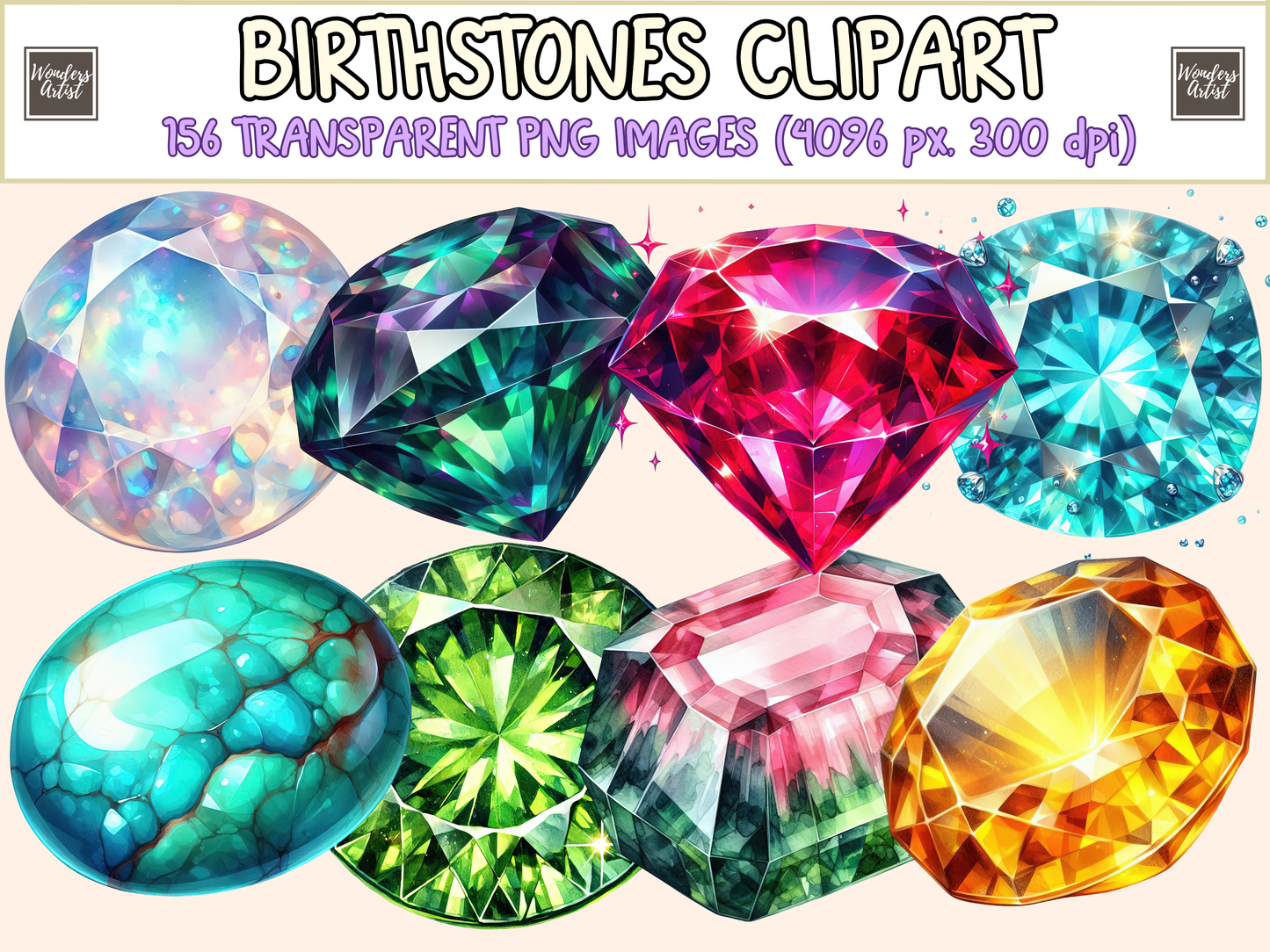 Birthstones Clipart