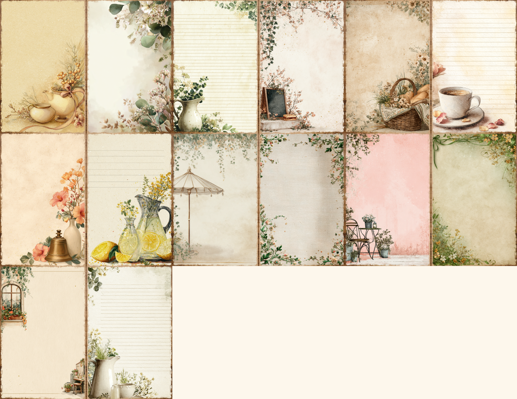 Bistro Garden Journal Pages