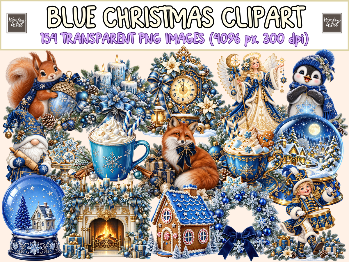 Blue Christmas Clipart